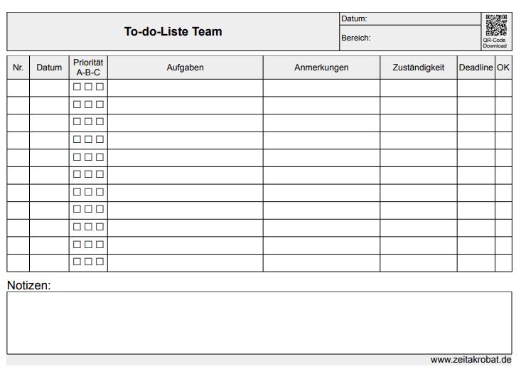 To do Listen Zeitakrobat
